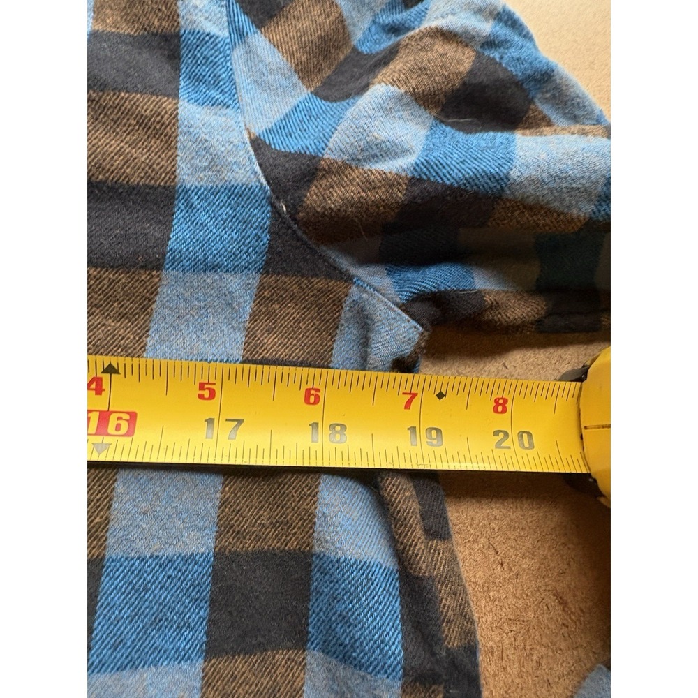 MADEWELL Plaid Button Down Shirt Womens S Blue Brown Flannel - Picture 11 of 12
